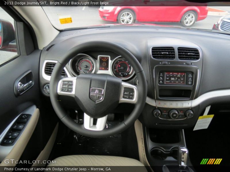 Bright Red / Black/Light Frost Beige 2013 Dodge Journey SXT