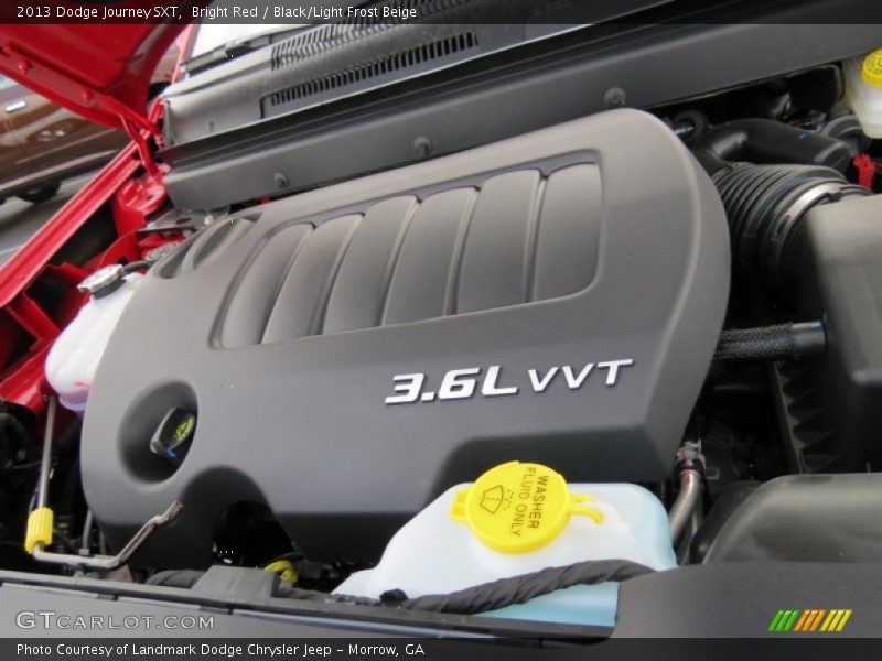 Bright Red / Black/Light Frost Beige 2013 Dodge Journey SXT
