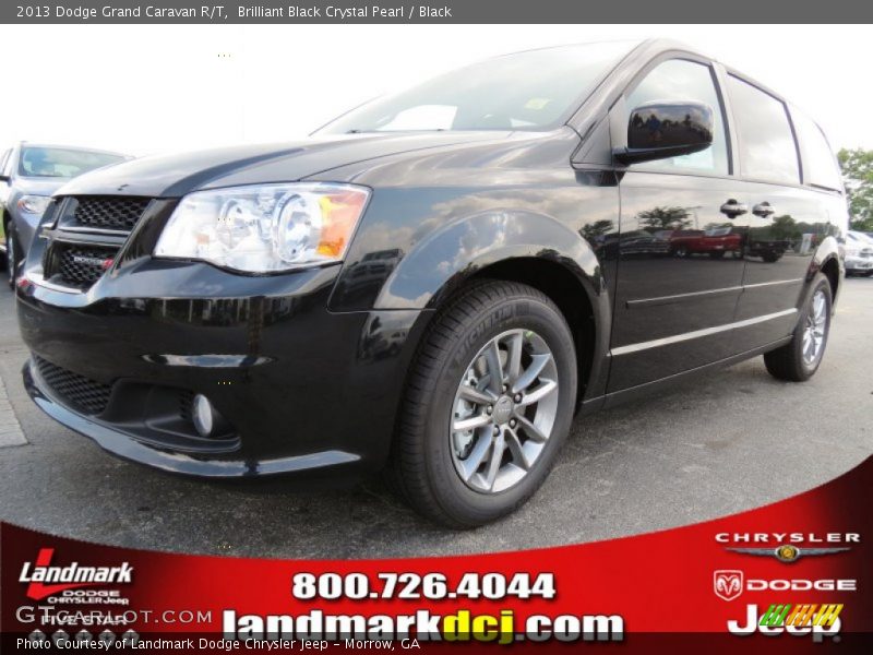 Brilliant Black Crystal Pearl / Black 2013 Dodge Grand Caravan R/T