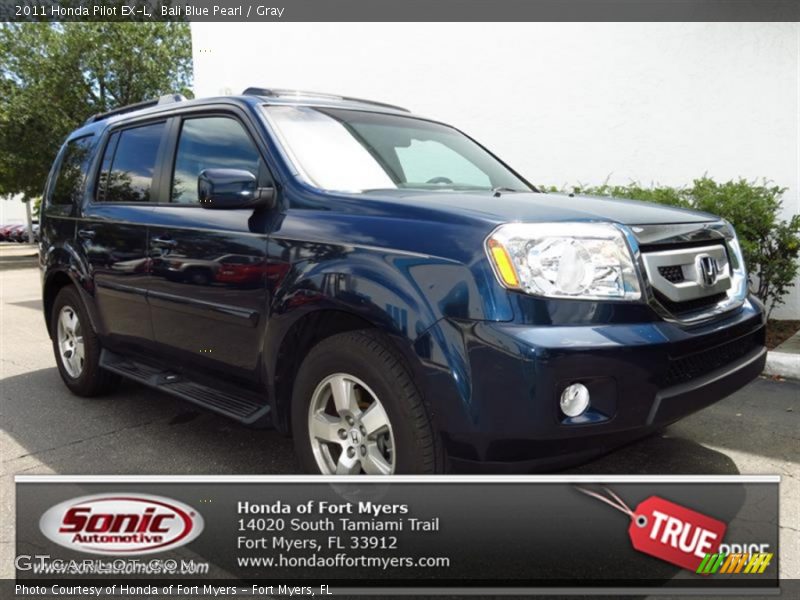 Bali Blue Pearl / Gray 2011 Honda Pilot EX-L