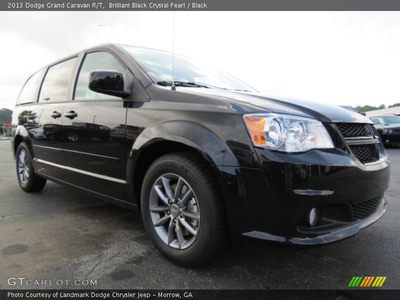 Brilliant Black Crystal Pearl / Black 2013 Dodge Grand Caravan R/T