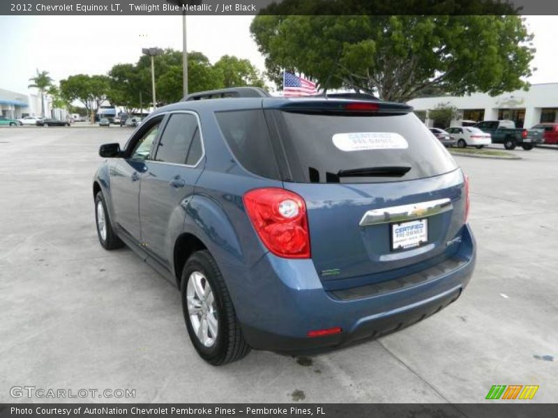 Twilight Blue Metallic / Jet Black 2012 Chevrolet Equinox LT