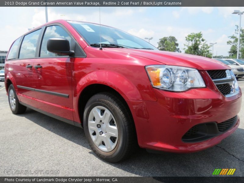 Redline 2 Coat Pearl / Black/Light Graystone 2013 Dodge Grand Caravan American Value Package