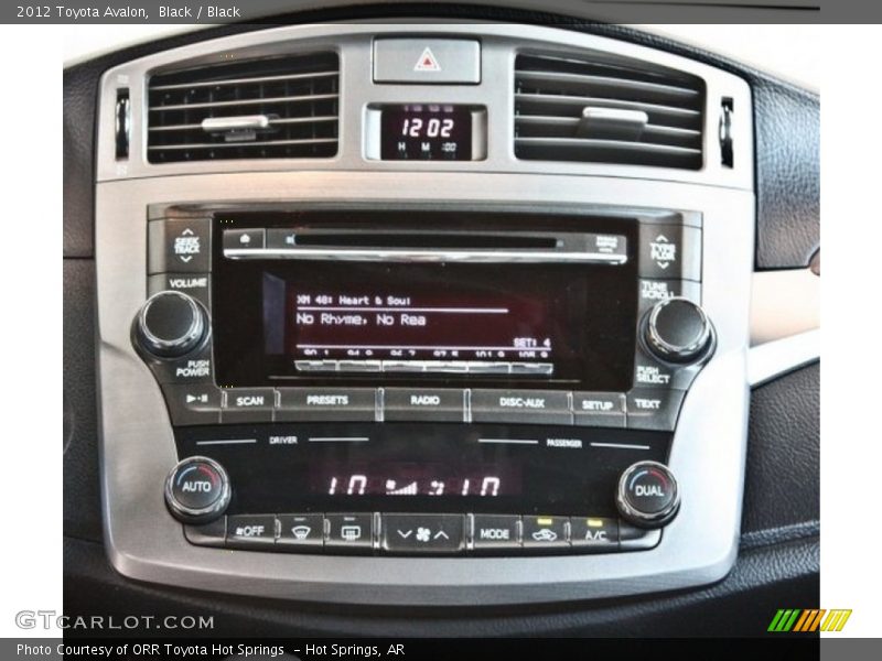 Black / Black 2012 Toyota Avalon