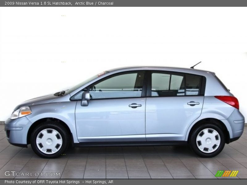 Arctic Blue / Charcoal 2009 Nissan Versa 1.8 SL Hatchback