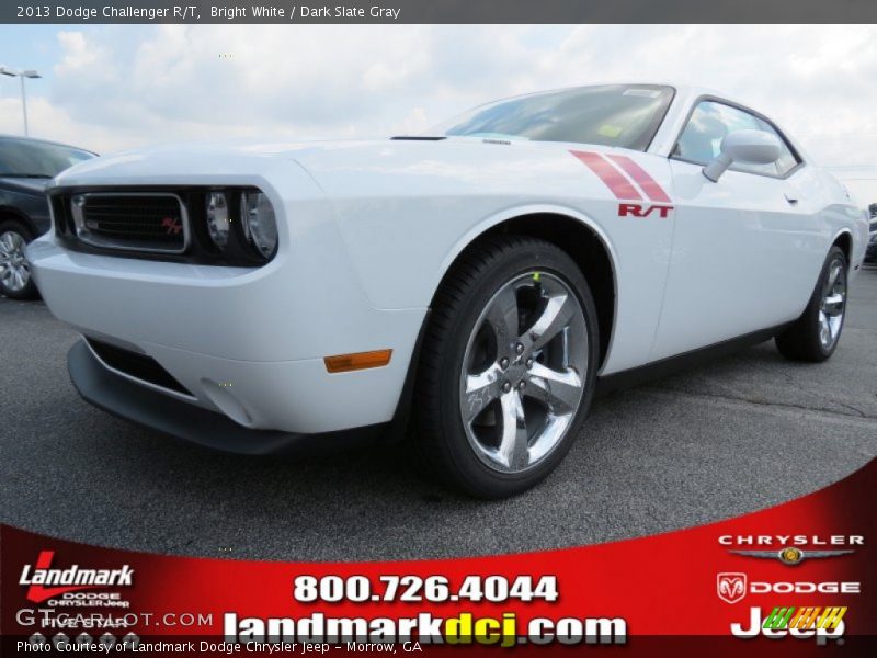 Bright White / Dark Slate Gray 2013 Dodge Challenger R/T