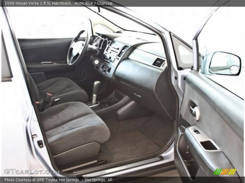 Arctic Blue / Charcoal 2009 Nissan Versa 1.8 SL Hatchback