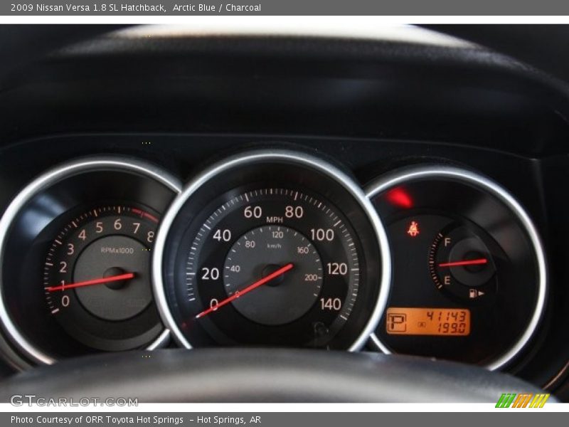 Arctic Blue / Charcoal 2009 Nissan Versa 1.8 SL Hatchback