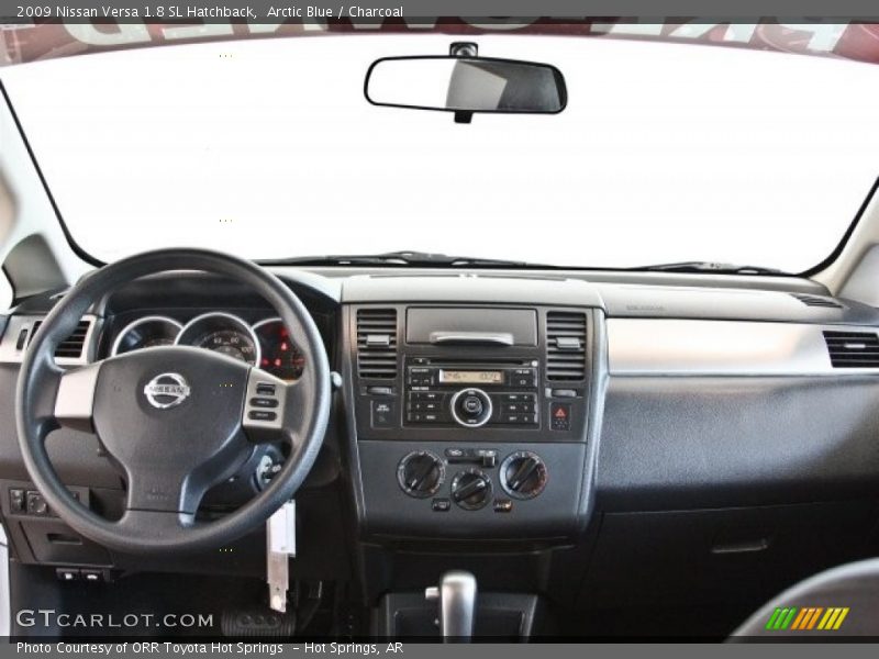 Arctic Blue / Charcoal 2009 Nissan Versa 1.8 SL Hatchback