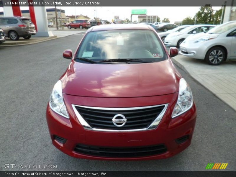 Red Brick / Charcoal 2014 Nissan Versa 1.6 SV Sedan