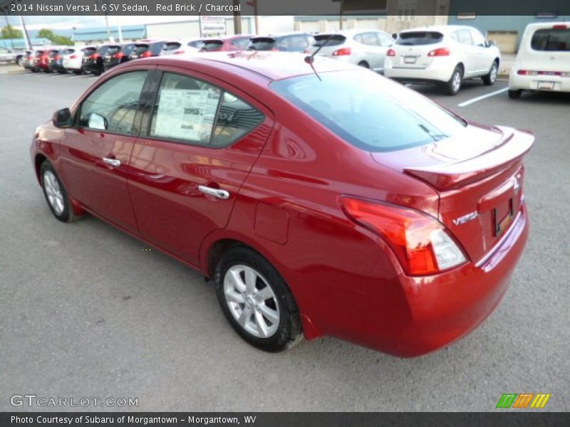Red Brick / Charcoal 2014 Nissan Versa 1.6 SV Sedan