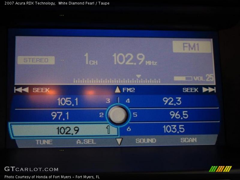 White Diamond Pearl / Taupe 2007 Acura RDX Technology