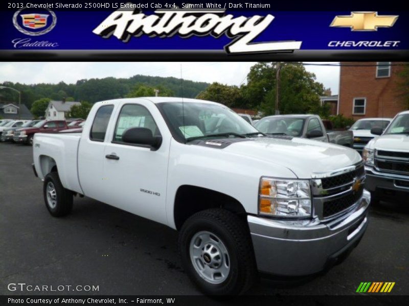 Summit White / Dark Titanium 2013 Chevrolet Silverado 2500HD LS Extended Cab 4x4