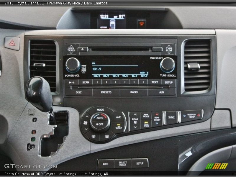 Controls of 2013 Sienna SE