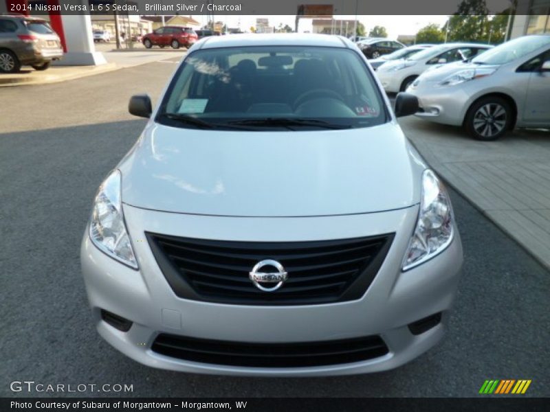 Brilliant Silver / Charcoal 2014 Nissan Versa 1.6 S Sedan