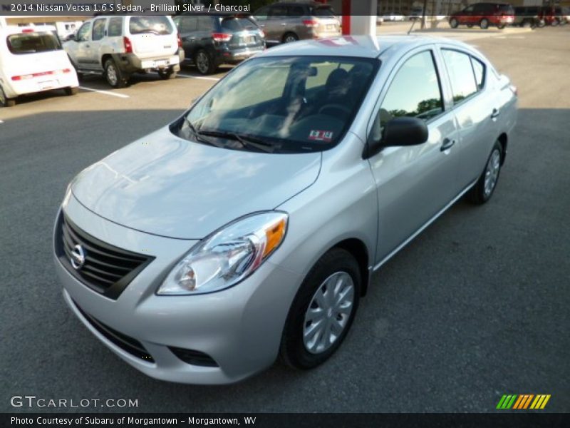 Brilliant Silver / Charcoal 2014 Nissan Versa 1.6 S Sedan