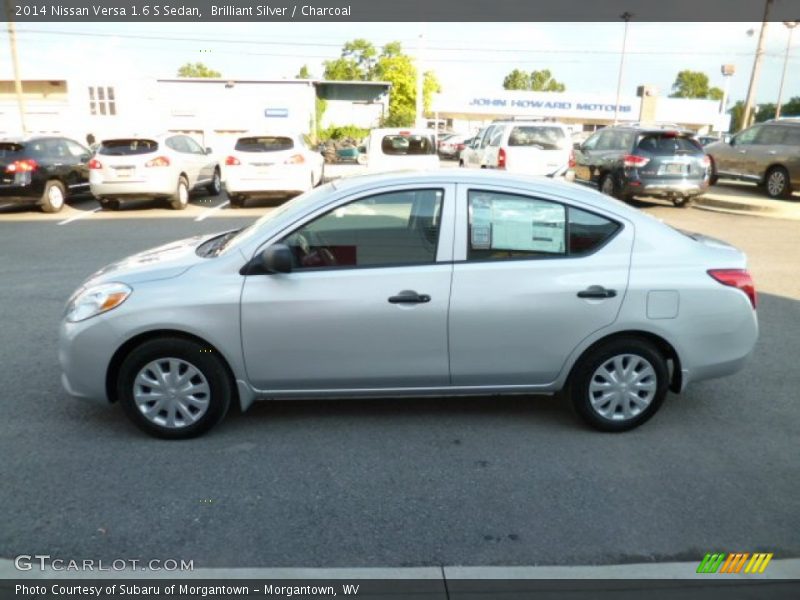 Brilliant Silver / Charcoal 2014 Nissan Versa 1.6 S Sedan