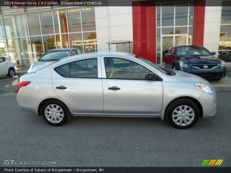 Brilliant Silver / Charcoal 2014 Nissan Versa 1.6 S Sedan