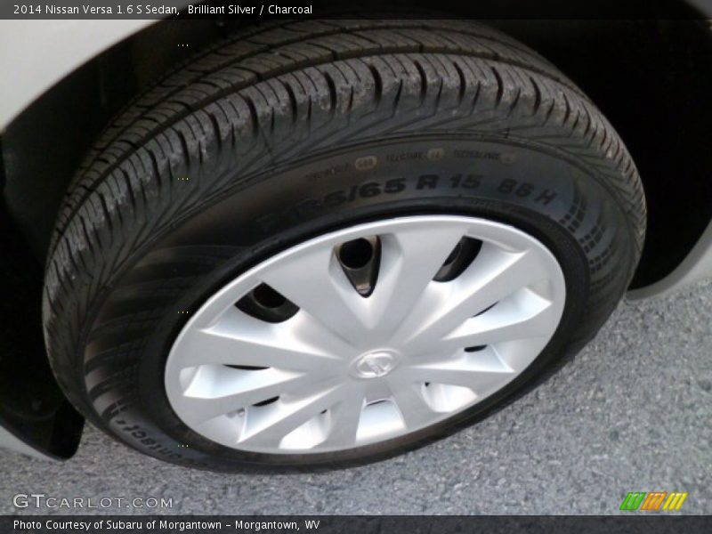 Brilliant Silver / Charcoal 2014 Nissan Versa 1.6 S Sedan