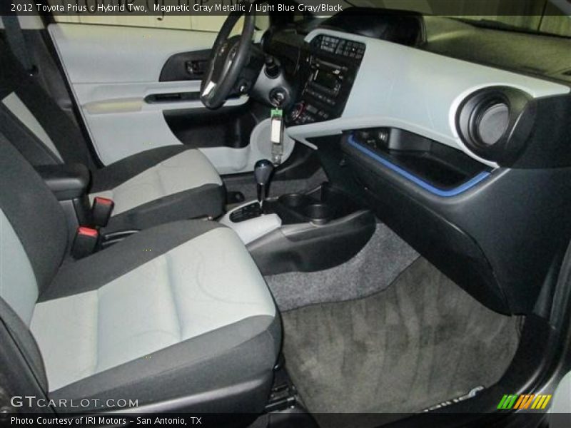 Magnetic Gray Metallic / Light Blue Gray/Black 2012 Toyota Prius c Hybrid Two