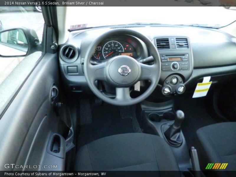 Brilliant Silver / Charcoal 2014 Nissan Versa 1.6 S Sedan
