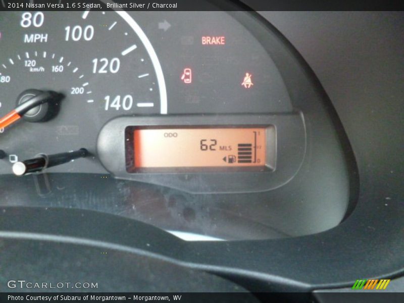 Brilliant Silver / Charcoal 2014 Nissan Versa 1.6 S Sedan