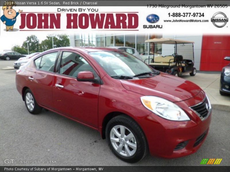 Red Brick / Charcoal 2014 Nissan Versa 1.6 SV Sedan