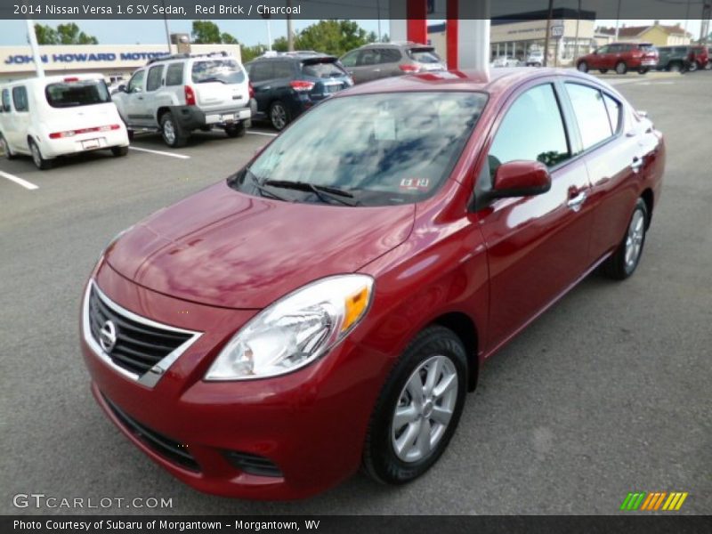 Red Brick / Charcoal 2014 Nissan Versa 1.6 SV Sedan
