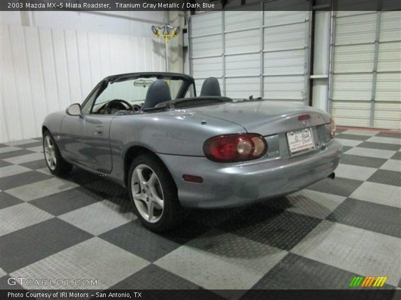 Titanium Gray Metallic / Dark Blue 2003 Mazda MX-5 Miata Roadster