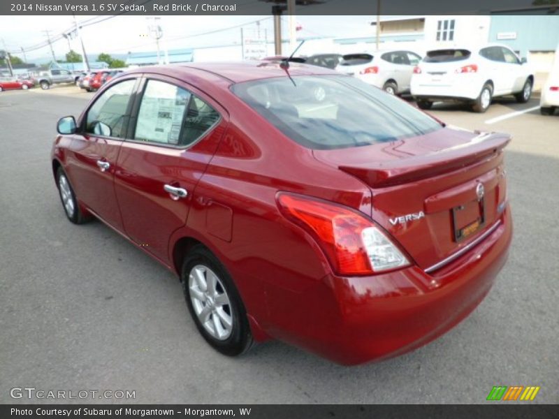 Red Brick / Charcoal 2014 Nissan Versa 1.6 SV Sedan