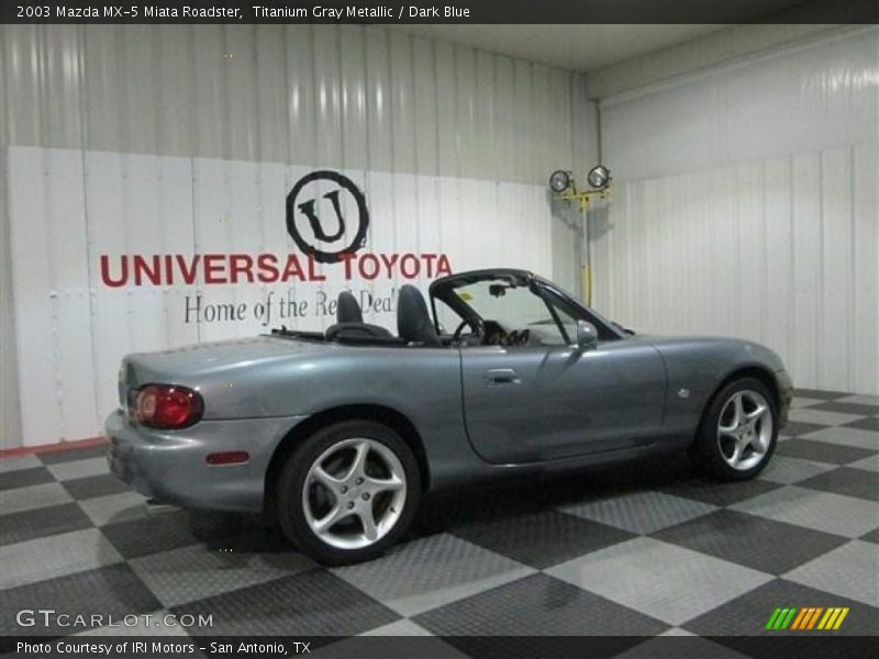 Titanium Gray Metallic / Dark Blue 2003 Mazda MX-5 Miata Roadster