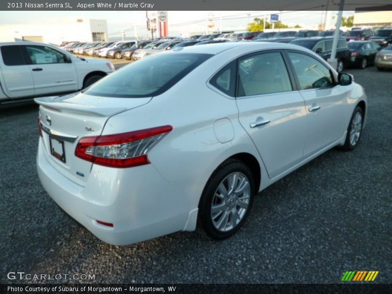Aspen White / Marble Gray 2013 Nissan Sentra SL