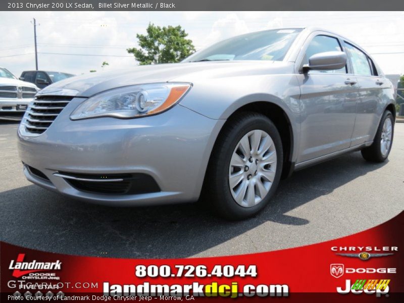 Billet Silver Metallic / Black 2013 Chrysler 200 LX Sedan