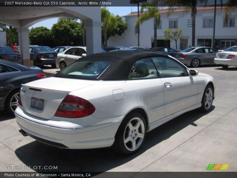 Arctic White / Stone 2007 Mercedes-Benz CLK 550 Cabriolet