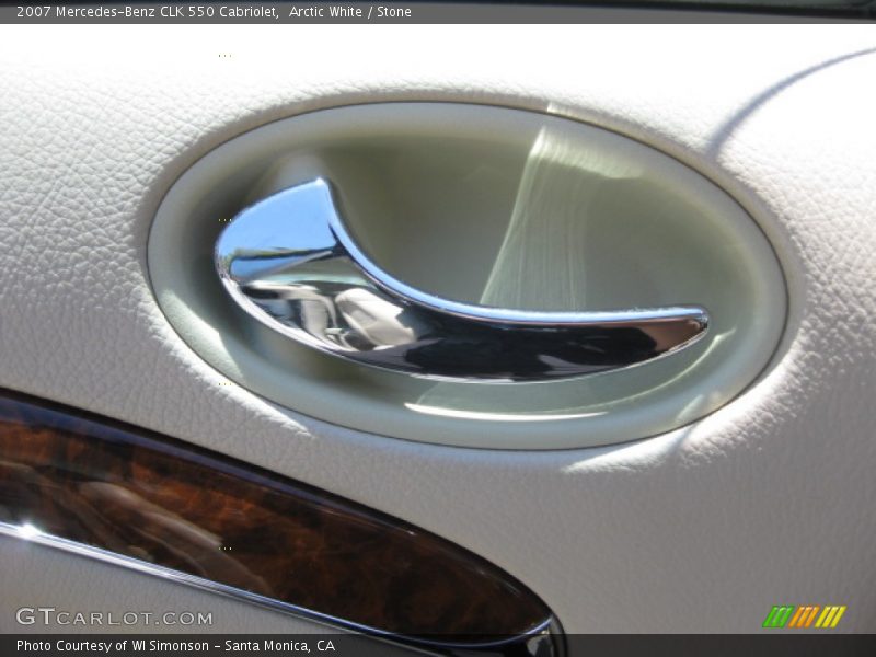 Arctic White / Stone 2007 Mercedes-Benz CLK 550 Cabriolet