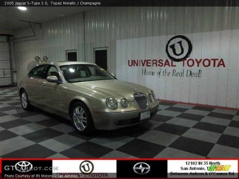 Topaz Metallic / Champagne 2005 Jaguar S-Type 3.0