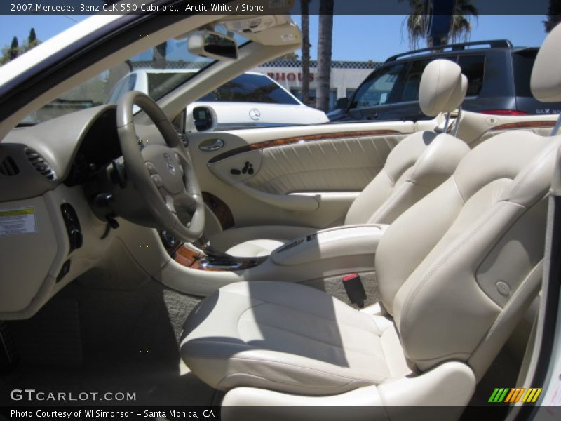 Arctic White / Stone 2007 Mercedes-Benz CLK 550 Cabriolet