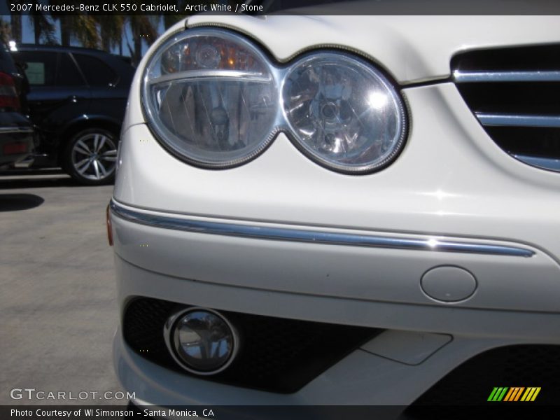 Arctic White / Stone 2007 Mercedes-Benz CLK 550 Cabriolet