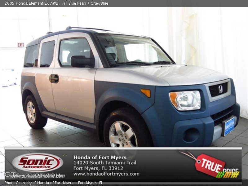 Fiji Blue Pearl / Gray/Blue 2005 Honda Element EX AWD