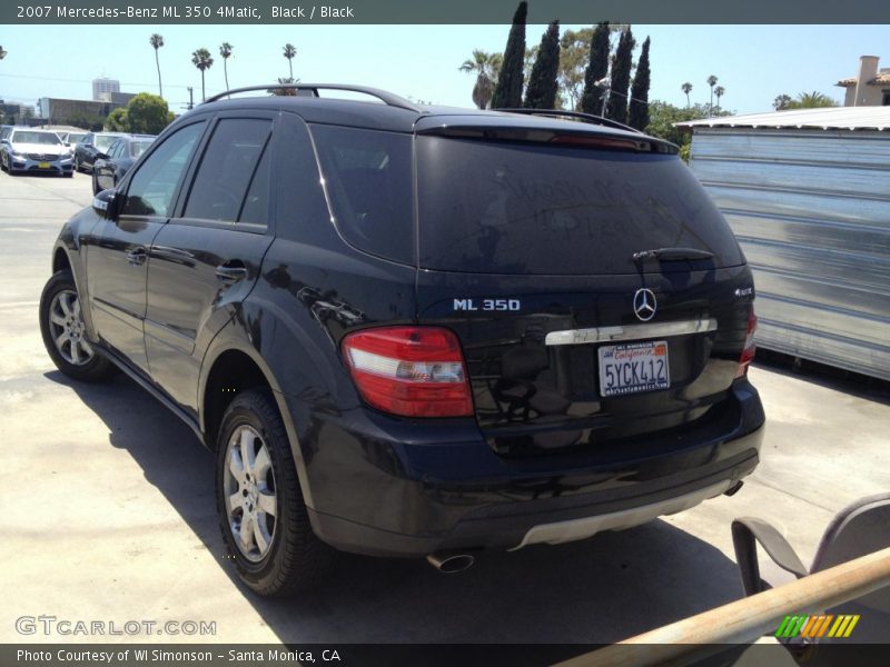 Black / Black 2007 Mercedes-Benz ML 350 4Matic