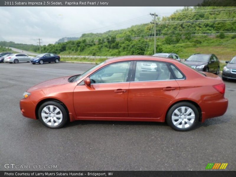 Paprika Red Pearl / Ivory 2011 Subaru Impreza 2.5i Sedan