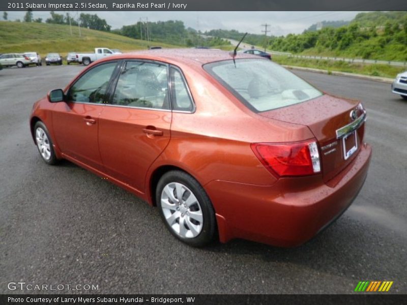 Paprika Red Pearl / Ivory 2011 Subaru Impreza 2.5i Sedan