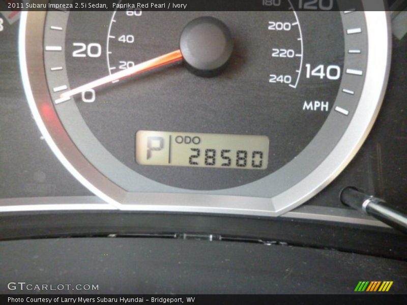 Paprika Red Pearl / Ivory 2011 Subaru Impreza 2.5i Sedan