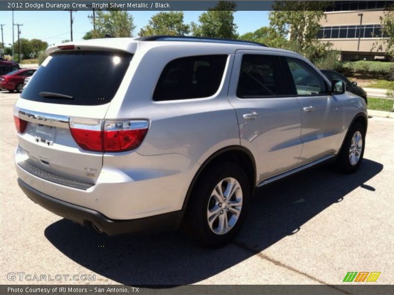 Bright Silver Metallic / Black 2012 Dodge Durango Crew