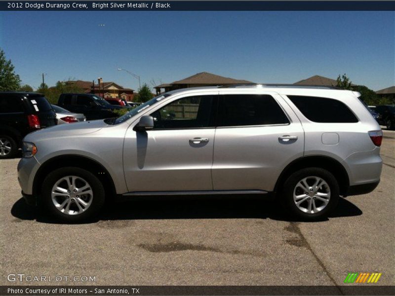 Bright Silver Metallic / Black 2012 Dodge Durango Crew