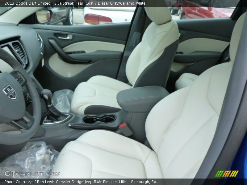 Blue Streak Pearl Coat / Diesel Gray/Ceramic White 2013 Dodge Dart Limited
