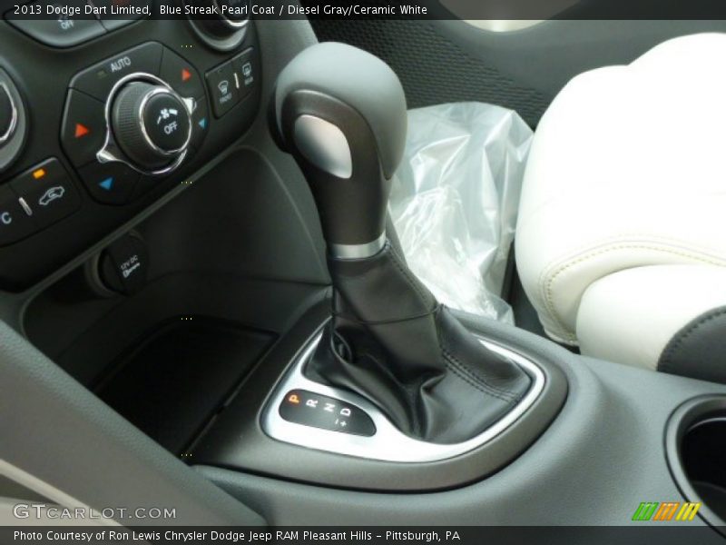Blue Streak Pearl Coat / Diesel Gray/Ceramic White 2013 Dodge Dart Limited