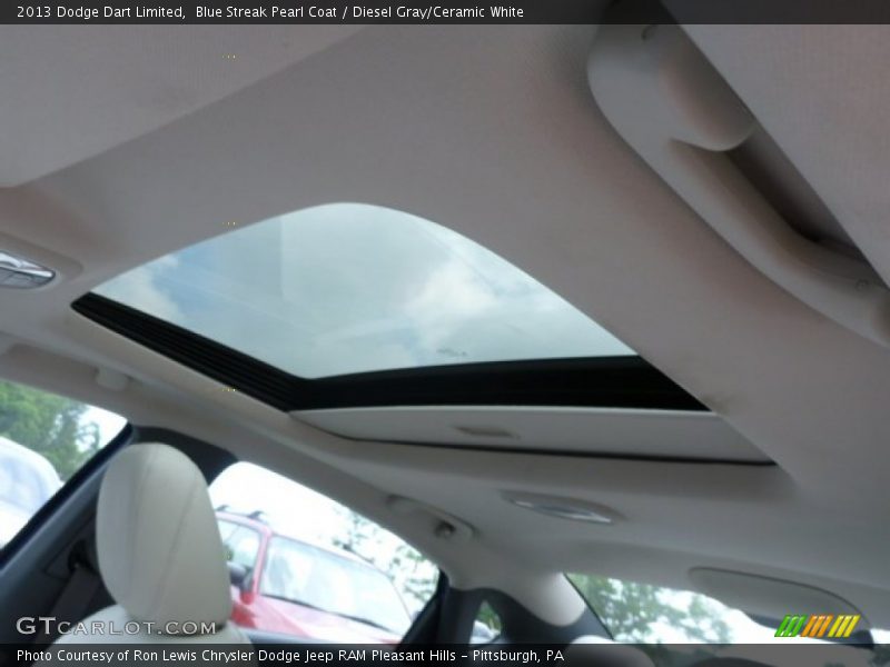Blue Streak Pearl Coat / Diesel Gray/Ceramic White 2013 Dodge Dart Limited