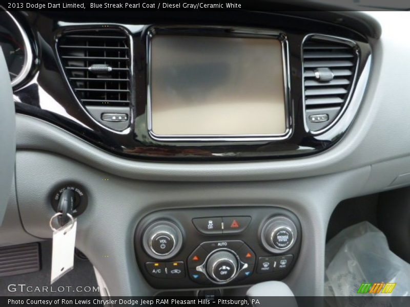 Blue Streak Pearl Coat / Diesel Gray/Ceramic White 2013 Dodge Dart Limited