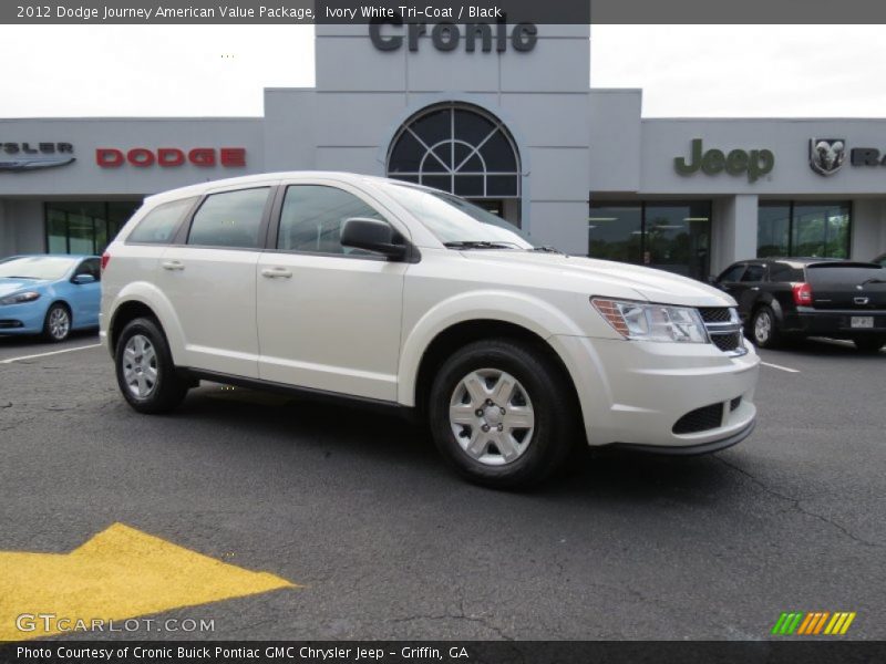 Ivory White Tri-Coat / Black 2012 Dodge Journey American Value Package